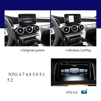Brezžični Carplay Android Auto Vmesnik Podpira Pisave&Kamera Zadaj, Bluetooth za Mercedes Benz NTG 4.7 4.8 5.X za obdobje 2013-2017