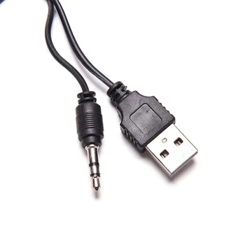 1PC 50 cm USB Mini Moški Moški USB 2.0 5pin Standard + 3.5 mm AUX Audio Jack priključek Kabel za Zvočnike Mp3 MP4 Predvajalnik
