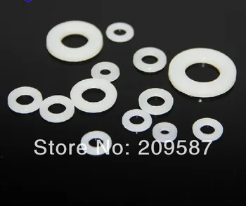 1000pcs Nylon Flat Washer M2.5 (ID) x 5 (OD) x 1mm Thick