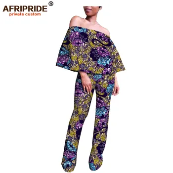 2019 afriške 2 kos set za ženske dashiki oblačila oblačila ankara vrhovi tiskanja sopihanje nastavite jeseni obleko priložnostne AFRIPRIDE A1926009