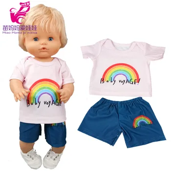 40 cm Nenuco doll noša bluzo in hlače Ropa y su Hermanita 16-inch baby doll oblačila, ki