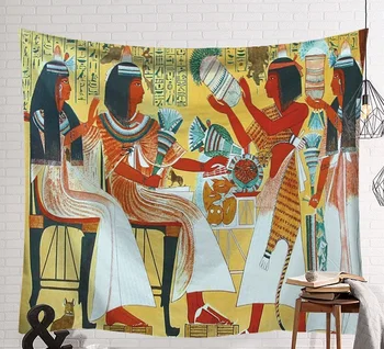 CAMMITEVER Egipt, Kralj, Kraljica Stensko Slikarstvo Tapiserija, Peščena Krpo za Tiskanje Fotografij dejanski Učinek Kot Steni Visi Umetnosti Prilagodite