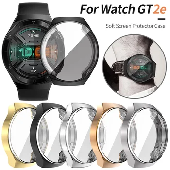 Ohišje za Huawei Watch GT 2e GT2e GT 2 E 2E GT2 E Jasno TPU Odbijača Screen protector za Popolno Zajetje zaščitna pozlačen Pokrov coque