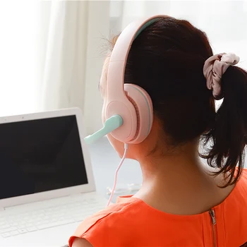Nastavljiv Dvojno-Barva Žične Slušalke Glasnost Za Spletne Izkušnje Nastavljiv Gaming Slušalke Z Mikrofonom Za Prenosni Računalnik