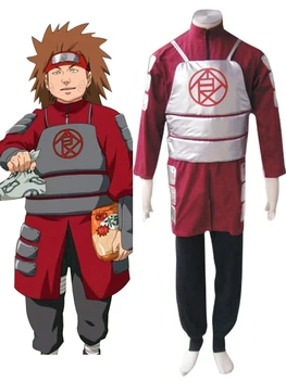 S-3XL Anime Naruto Cos Akimichi Choji Halloween Cosplay Človek, Ženska, Ninja, Cosplay Kostum za Brezplačno Nakupovanje v Plašč+oklep+hlače