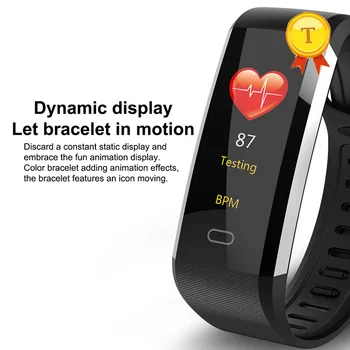 Novo dinamično 3D vmesnik uporabniški VMESNIK Smart band Fitnes tracker Zapestnica Srčnega utripa Klic opomnik 30 dni pripravljenosti smartband