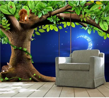 Po meri Ang Velikost 3D Wallpape Gozd Miren otroški Sobi TV Ozadju Stensko Slikarstvo Ozadje