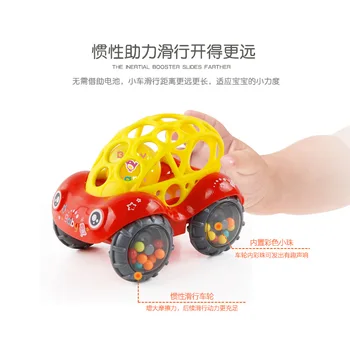 Nova otroška igrača avto Smešno glasba zabavna mehka igrača avto Vztrajnosti drsna s pisano žogo anti-padec otroška igrača avto