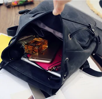 Ženske PU Usnje Nahrbtnik Torba Crossbody korejskem Slogu Laptop Schoolbags Za Najstnike Dekleta Mochila