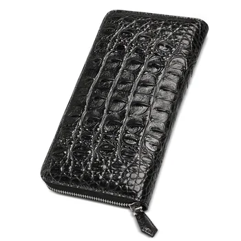 Krokodil usnja žep črna moda Rjava moška denarnica Billeteras delgada Evropski stil oblikovalec carteira masculina torbici