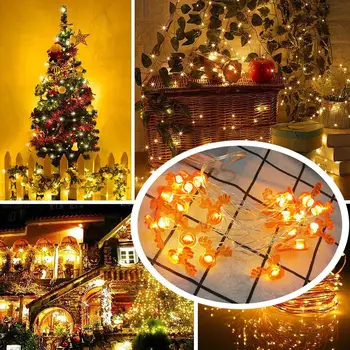 2m 20 LED Božič Niz Srčkan Santa Vila Lučka Garland Bakrene Žice Light Novo Leto Sobi Doma Okno Stranka Dekoracijo