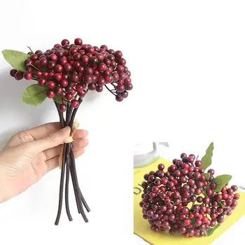 Dekoracija Dodatna Oprema Umetno Rastlin Veren Berry Bean Pene Cvetje Doma Dekor Majhne Ponaredek Cvetje, Sadje Podružnice