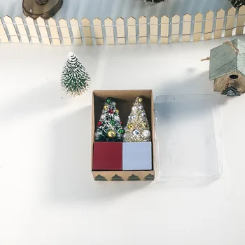 2 Kos Božično Drevo Mini Pisane Kroglice PVC Ustvarjalno Dekoracijo Mize Namizni za Gospodinjstvo izložb Okraski Otroci Darila