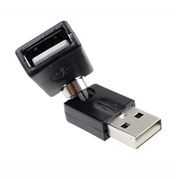 Obračanje in Vrtljivi Twist USB 2.0 Tip A Moški Tip A Ženski 360-Stopinjski Zasuk Kota Podaljšek Adapter Converter (2-pack,AM-