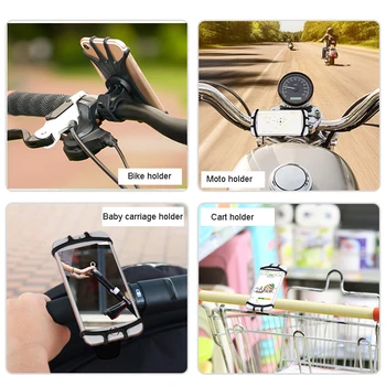 Univerzalni Motocycle Izposoja držalo za Telefon za iPhone, Samsung Xiaomi Mobilni Telefon Huawei Mobile Kolo Krmilo Stojalo Nosilec Silicij