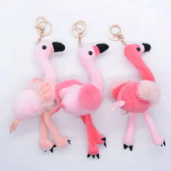 Zelo lepo 10 cm plišastih srčkan pink Flamingo mehko baby doll Obesek vrečko dekoracijo festival božično darilo za prijatelja otrok