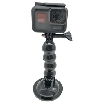Fotoaparati Nosilec Nastavljiv Sesalni Avto Nosilec z Varnostnimi Povodec za GoPro Hero 7 6 5 4 3+