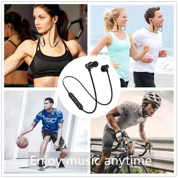 Bluetooth Slušalke Šport, Prostoročno, Slušalke, Brezžične Slušalke Magnetni Slušalke Z Mikrofonom Za iphone Xiaomi LG Android