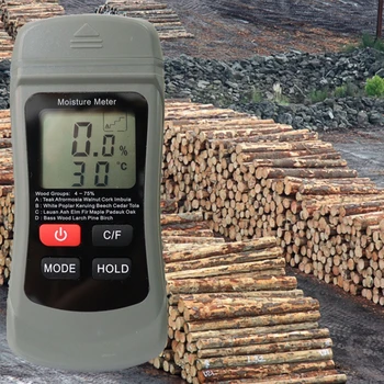 Dva-v-enem Pin Vrsta Lesa Vlage Meter Lesa Temperatura/Vlažnost Detektor Ročni Vlage Tester za Woodworker