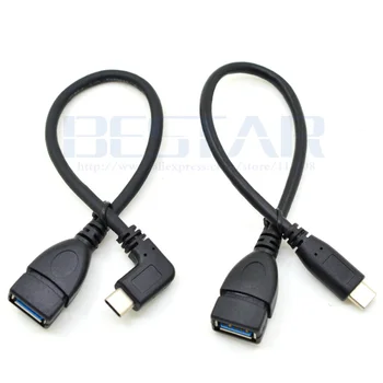 25 CM Komolec USB 3.1 Tip-C moški USB 3.0 ženska OTG kabel podaljšek USB-C za Macbook Pro, Samsung Note 8, Dell XPS 15, itd,