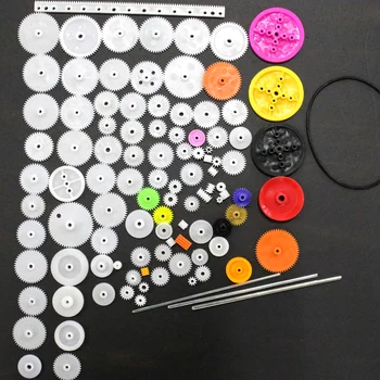 106 vrste plastike orodje rack rack gumico diy toy model avtomobila plastično orodje pasu transportni kolo