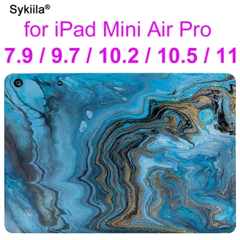 Ohišje za iPad 10.2 Zraka 10.5 1 2 3 4 Mini 7.9 9.7 Pro 11 5. in 6. 7. Natisnjeni Lupini Zaščitno pokrivalo Smart Usnje Lepe Umetnosti Marmorja