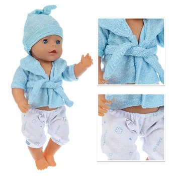 Rojen Novega Otroka Fit 17 palčni 43 cm Lutka Obleko Lutka Klobuk + majica + hlače 3-kos Pižamo Oprema Za otroško Darilo