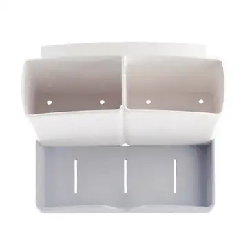 Kopalnica Self-lepljive Škatla za Shranjevanje Rack Šampon Držalo za zobno pasto zobna ščetka Kotu Rok Skladiščenje Omaro, Kuhinjo, Kopalnico E5M1