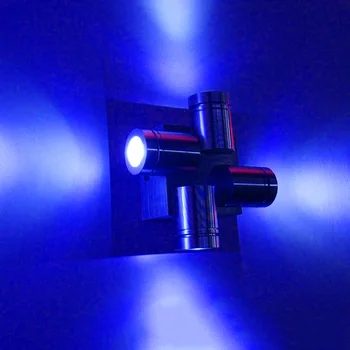 Sodobni LED Stenska Svetilka iz Aluminija 4W Štiri glave emisij AC85-265V Stenske Luči za uporabo v Zaprtih prostorih dnevna soba dekoracijo Bar KTV Koridor DA