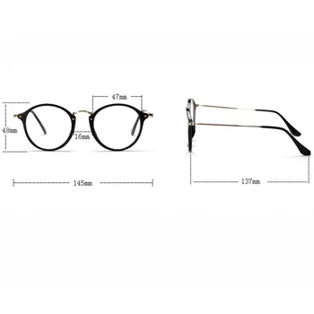 Ženske Moški Letnik Okrogle Očala Okvirji Retro Moda Optičnih Očal Okvir Kovinski Okvir Očala