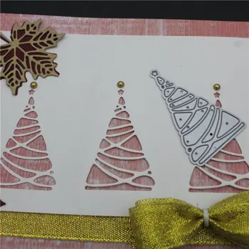 Rezanje kovin Matrice Christmas Tree Okraski 2020 Obrti Šablona Za DIY Scrapbooking Papir/foto Kartice Reliefi Die