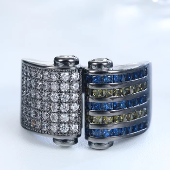 Moda poročni prstani za moške nakit kraljevsko modra CZ kamen, prst prstan precejšen nakit razkošje edinstveno klasičnih udejstvovanje obroči