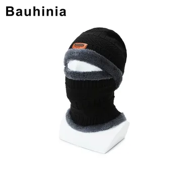 Bauhinia blagovne znamke pozimi toplo volnene debele pletene klobuk varovanje pred tveganjem moške bombaž klobuk zimske moške in ženske, mladi Baotou klobuk