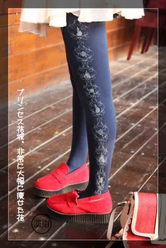 Na Japonskem Slogu Luštna Punca Gothic Lolita Nogavice Čez Kolena Čipke Tiskanje Bowknot Devica Cosplay Opremo Kawaii Princesa Letnik Tesen