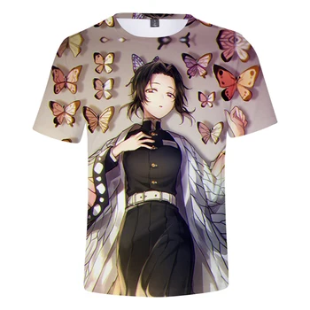 Poletje 2020 Kpop duha nož T-shirt za moške / ženske vroče prodaje 3D tiskanje Japonski anime demon morilec moda kratka sleeved vrh