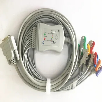 Združljiv za Nihon kohden 9010/9020/9620 EKG Kabel z 10 ekg leadwires ekg kabla (brez resisitor ),DB 15pin, da Posnetek koncu