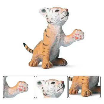 1/4Pcs Otroci Srčkan Simulirani Trdna Tiger Model Akcijskega Slika Igrača Namizni Okras Malčka Zgodnjem otroštvu Spoznavno Igrače