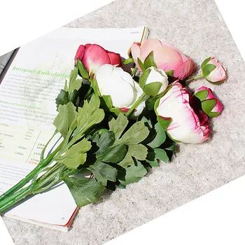 1 dodajajo Nove čaja, vrtnic Poročni šopek plastični cvet dom dekoracija dodatna oprema gospodinjski izdelki umetno cvetje poceni