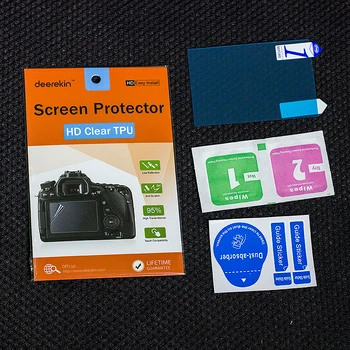 Deerekin HD Mehko TPU Screen Protector w/ Top LCD-Plošča za Varstvo Film za Canon EOS 77D 9000D Digitalni Fotoaparat