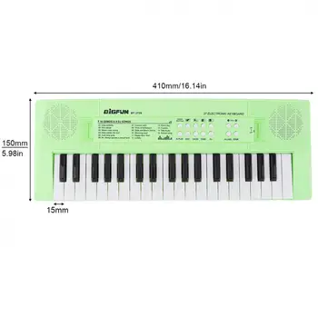 37 Tipke ABS Elektronski Tipkovnico Klavirja Digitalne Glasbe Tipko Odbor z Mikrofonom Otrok Darilo Glasbeni Razsvetljenje