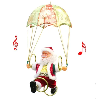 Ustvarjalne Električni Božično Igrača Padalo Santa Claus Igrača za Otroke Božič Igrače, Električni ( Brez Baterije ) X'mas Docer