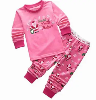 Novo 2-7 let bombaž visoke kakovosti 1Set trgovini baby girl boy oblačila otroci pižame določa dolg rokav nightgown doma obleko A20