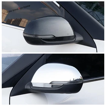 Rearview Mirror Kritje Trim Za Kia Seltos 2019 2020 2021 ABS Chrome / Ogljikovih Vlaken Videz Zunanjosti Komplet za Dekoracijo Dodatki