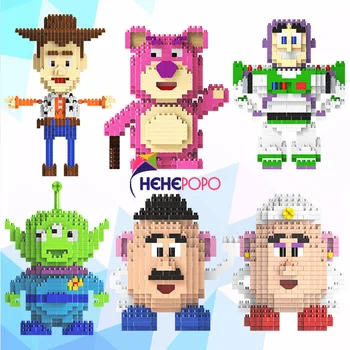 HC Čarobno Risanke Toy Storys Buzz Light Leto Woody Patato Lotso Tujec Plastike Stavbe, Bloki, Številke Modela Izobraževalne Igrače Opeke