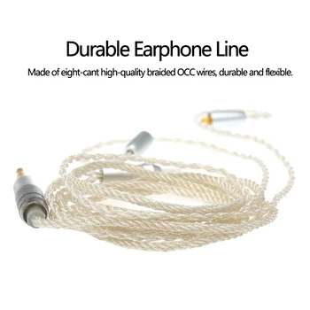 3,5 mm Žične Slušalke Kabel 115-125 cm Nadomestne Linije DIY vtični Kabel MMCX Plug za Shure SE846 SE215 Logitech UE 900 Čepkov