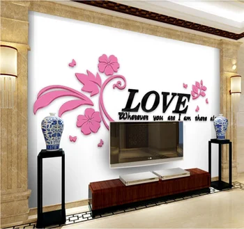 XUESU LOVE3D TV ozadju stene ozadje po meri preprost in eleganten stenski pokrivna