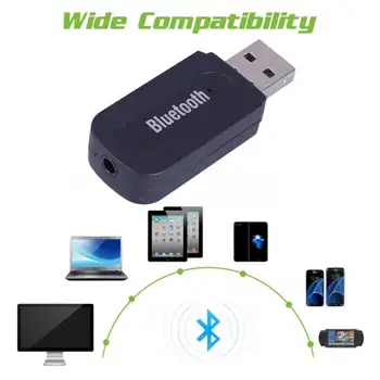 Visoka Kakovost H-163 USB Bluetooth Sprejemnik Zvočnik Za PC Prenosni Telefon Adapter z 3.5 mm Audio Vmesnik