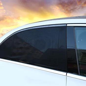 2PCS Najlon Nesh Zavese Avto Prednje Okno Par Vizir Dihanje Univerzalno Sonca, UV Žarkov (Black)
