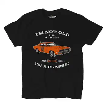 Avto Klasičnih T-shirt Kralj Na Cesti, Avto General Lee, Ikona Pop