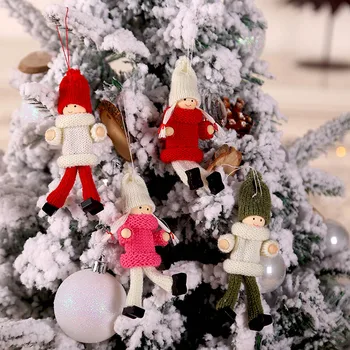 Božič Angel Girl Boy Lutke Božič Drevo Ornament DIY Božično Dekoracijo za Dom Novo Leto 2020 Otroci Darilo